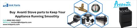 avanti gas stove replacement parts
